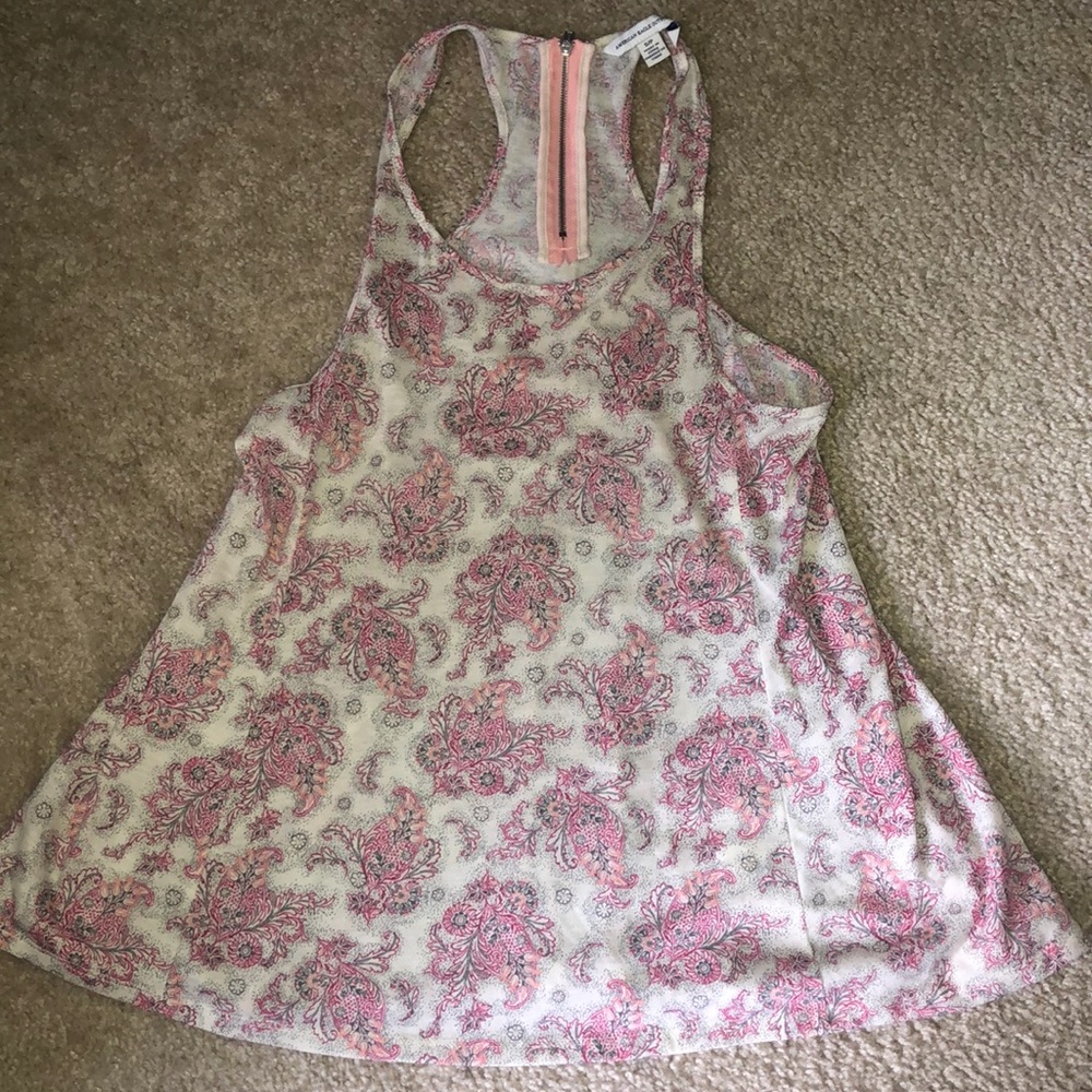 american eagle decorated flowy tank